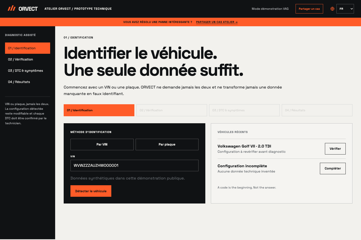 Diagnostic workspace